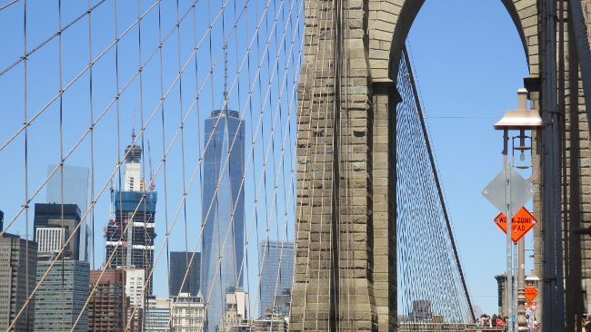 Instant cliché : vue de Manhattan depuis le pont de Brooklyn – CC BY-NC-SA 4.0